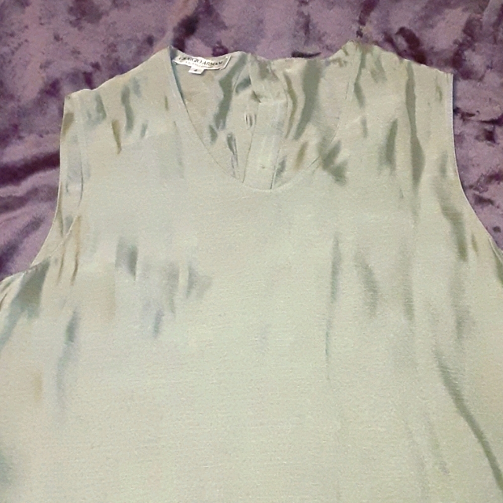 Giorgio Armani Olive green sleeveless top